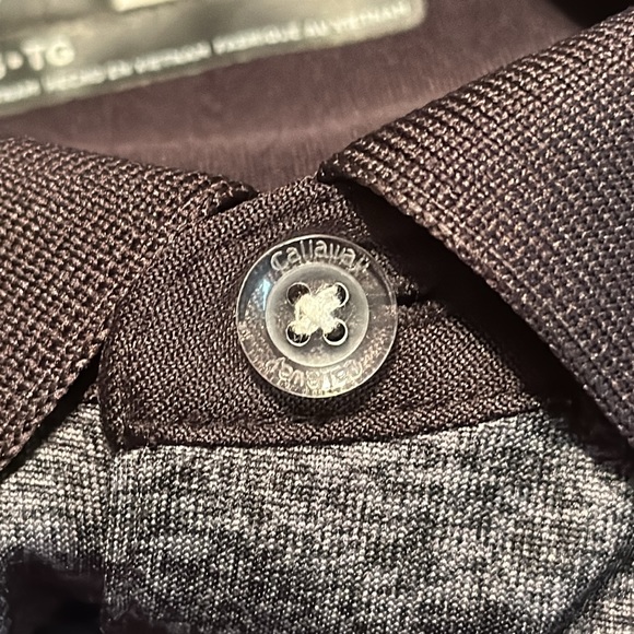 LIKE NEW CALLAWAY “OPTI-DRI” POLO GOLF SHIRT. Size XL. Black w/ Aqua blue & grey - Picture 8 of 10